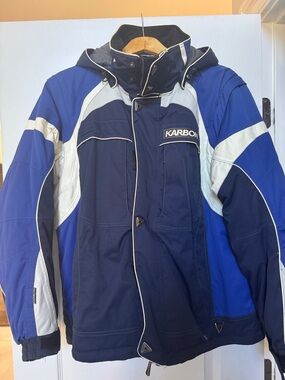 Karbon Men's Blue Navy Ski Jacket - Insulated Snow Coat